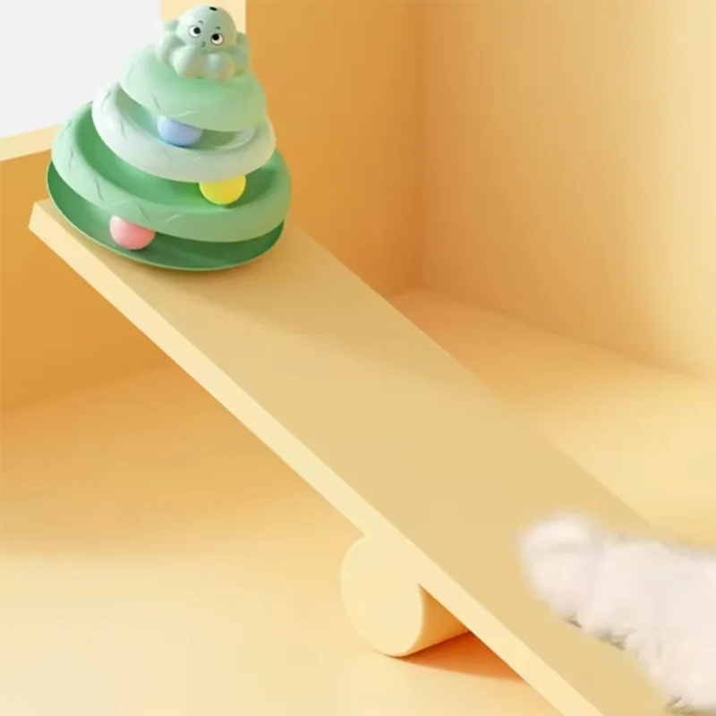 Bola de tres capas para mascotas, plato giratorio para gatos en forma de pulpo, palo para gatos para aliviar el aburrimiento, juguetes, juego de rompecabezas divertido, suministros para mascotas