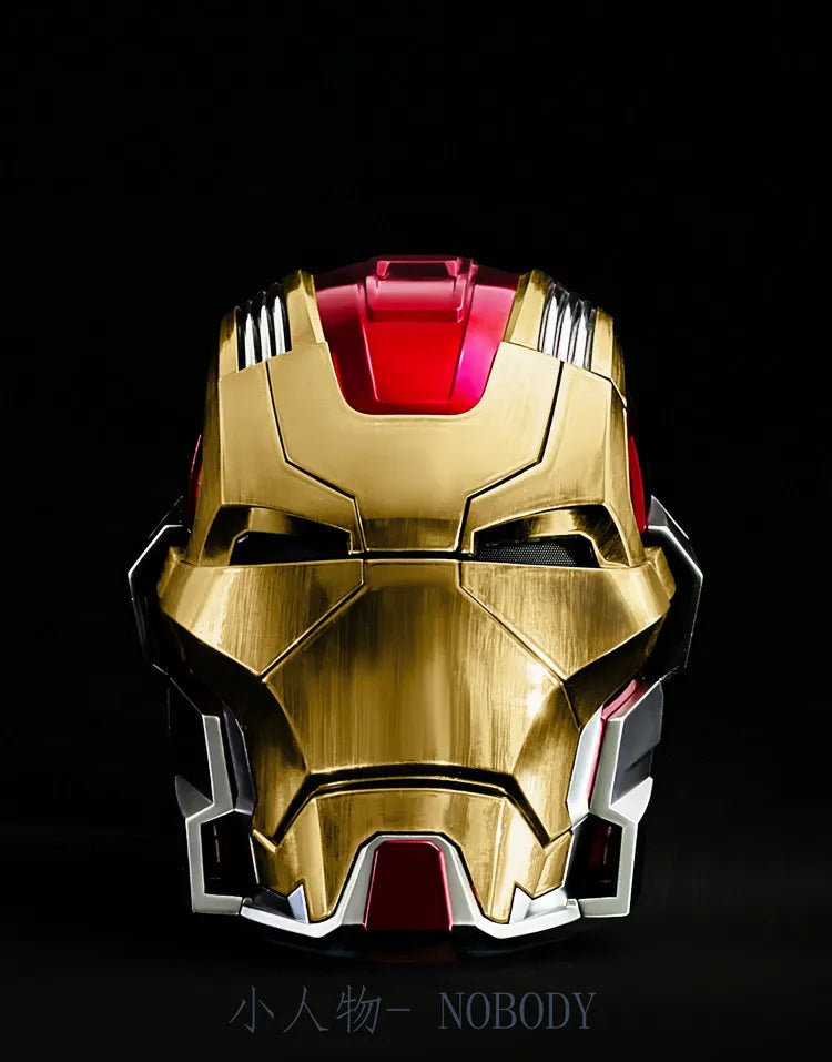 Casco de Iron Man de Marvel, Escala 1:1, MK50 MK5 MK17, con Control por Voz y Ojos Luminosos, Modelo Coleccionable para Adultos, Juguete de Navidad