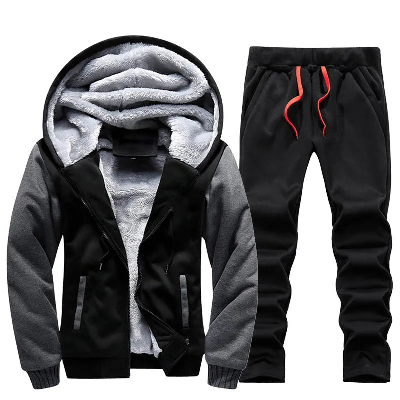 Chaqueta de Invierno para Hombre, Forro Polar, Cremallera y Capucha