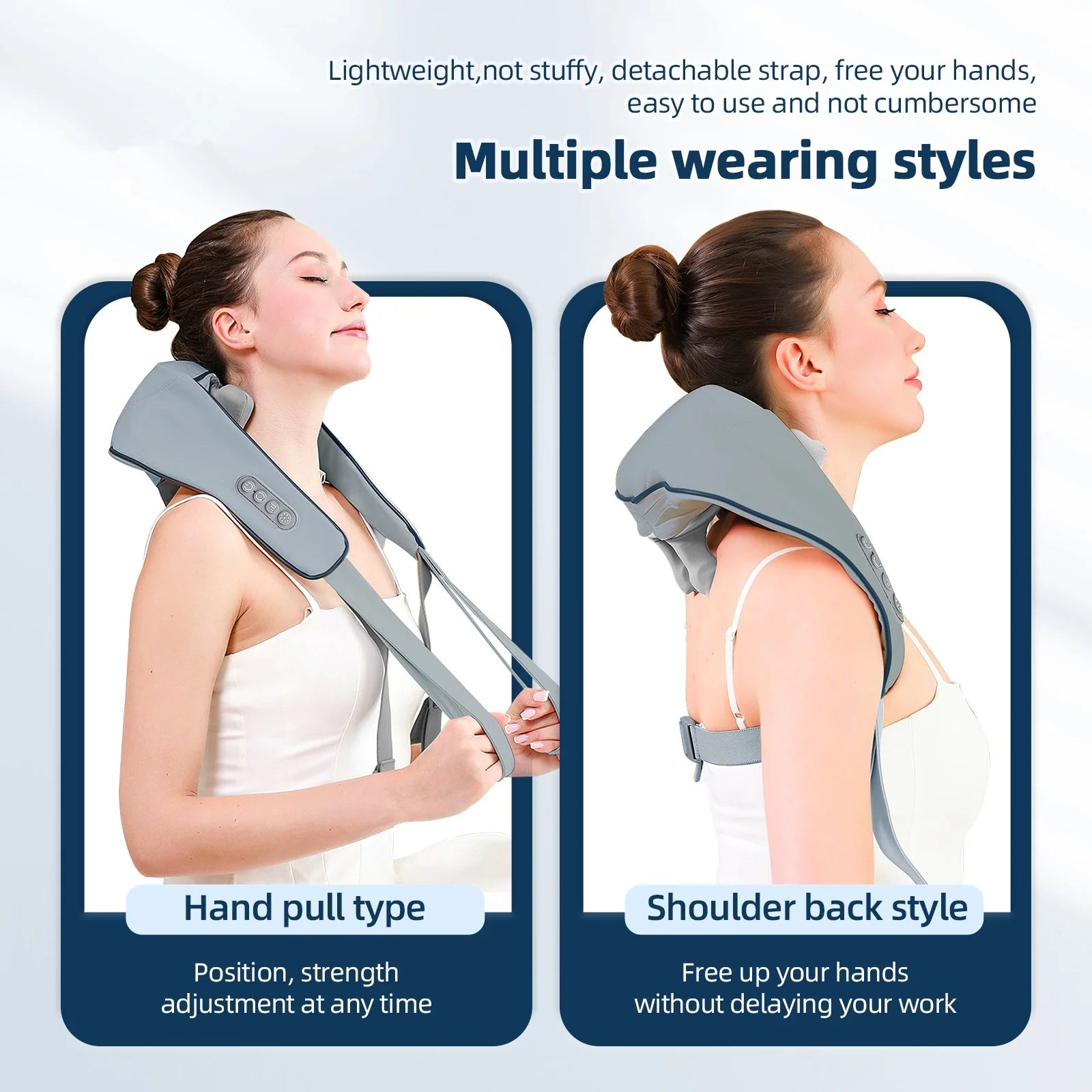 Masajeador Inalámbrico de Cuello y Hombros 26W con Motor