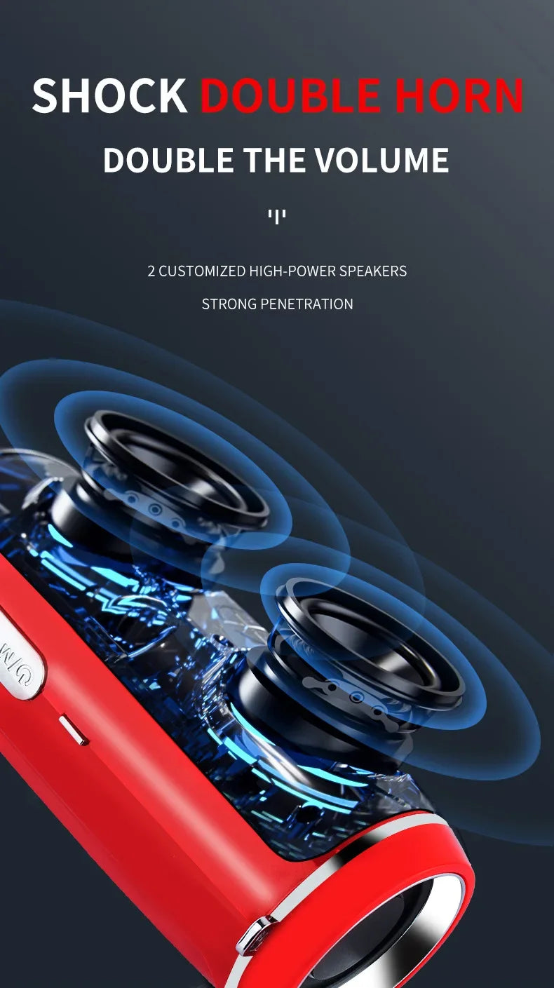 Parlante Bluetooth Portátil 200W Estéreo 3D con FM y TWS