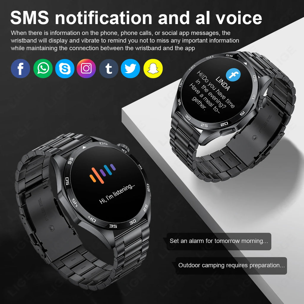 Nuevo Reloj Inteligente GT4Pro 2026 para Android e iOS, con NFC, Rastreador GPS, Pantalla AMOLED HD de 360*360, Monitor de Ritmo Cardíaco, Llamadas Bluetooth