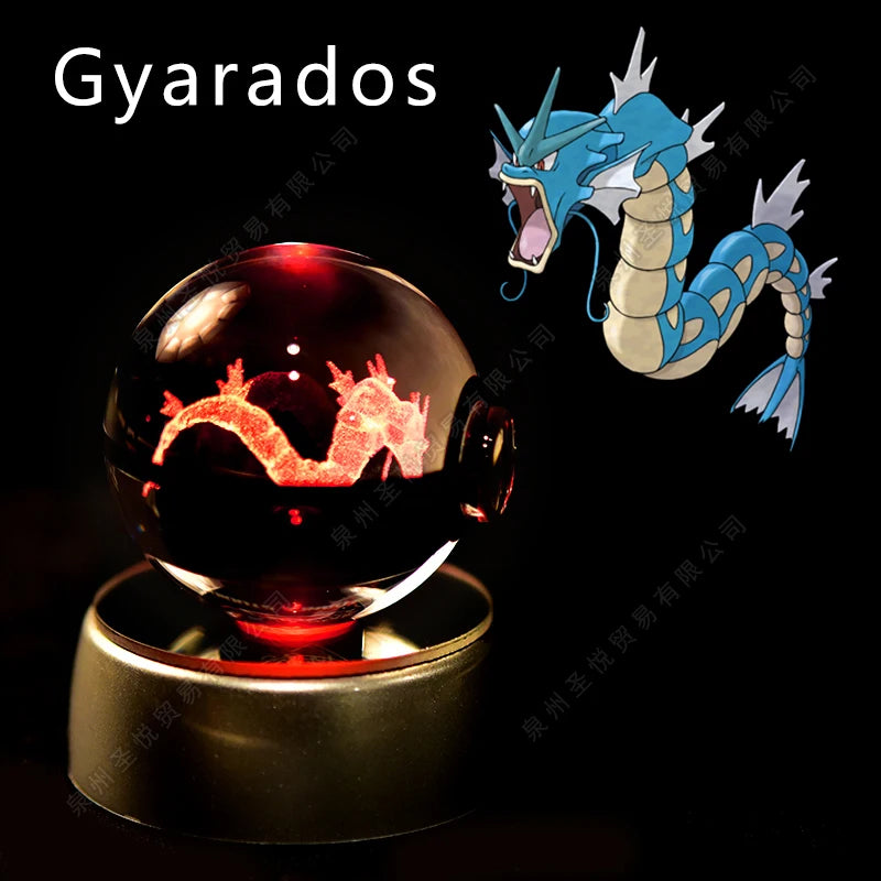 Lámpara Nocturna Pokémon Bola de Cristal 3D Pikachu