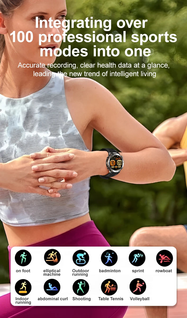 Reloj Inteligente Deportivo Brújula Linterna 600mAh
