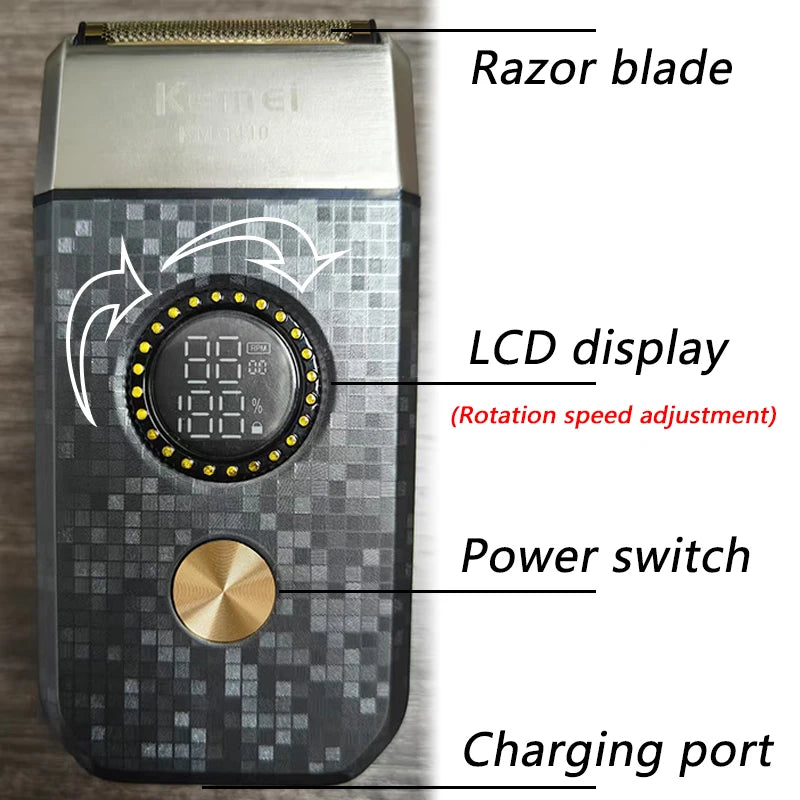Kemei Afeitadora Inalámbrica Triple Hoja KM-T410