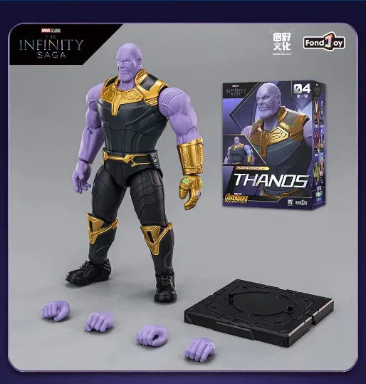 Los Vengadores Original Fondjoy Iron Man MK50 Iron Spider Thor Thanos Hulk figura de acción modelo colección de figuras móviles juguete para niños