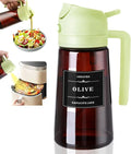 Dispensador y pulverizador de aceite de vidrio 2 en 1, botella pulverizadora de aceite de oliva a prueba de fugas de 16oz/470ml para cocinar, freidora de aire, barbacoa, hornear, ensalada