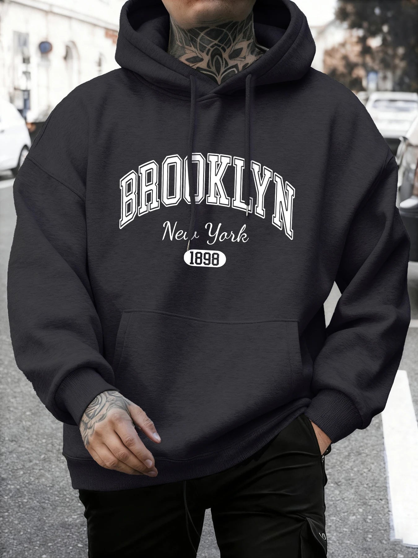 Sudadera Brooklyn New York para Hombre, Holgada, Vintage