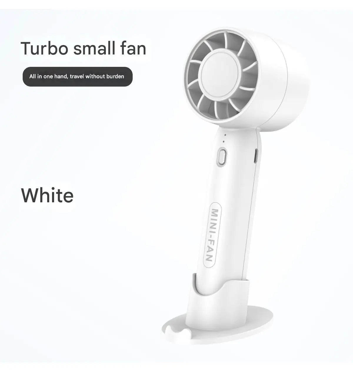 Turbo ventilador de mano portátil con carga USB