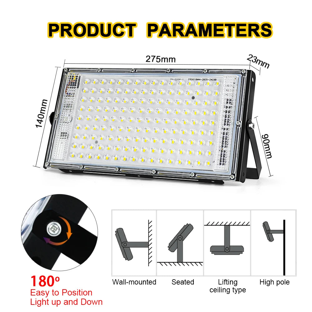 Reflector LED para Exteriores 50W 100W 150W IP65 220V
