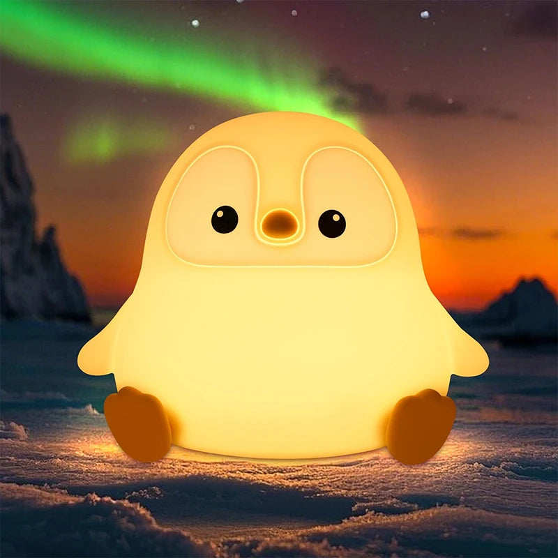 Lámpara de Pingüino de Silicona Táctil Regulable