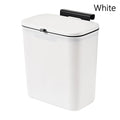 Cubo de basura colgante de 10 L con tapa para cocina y baño