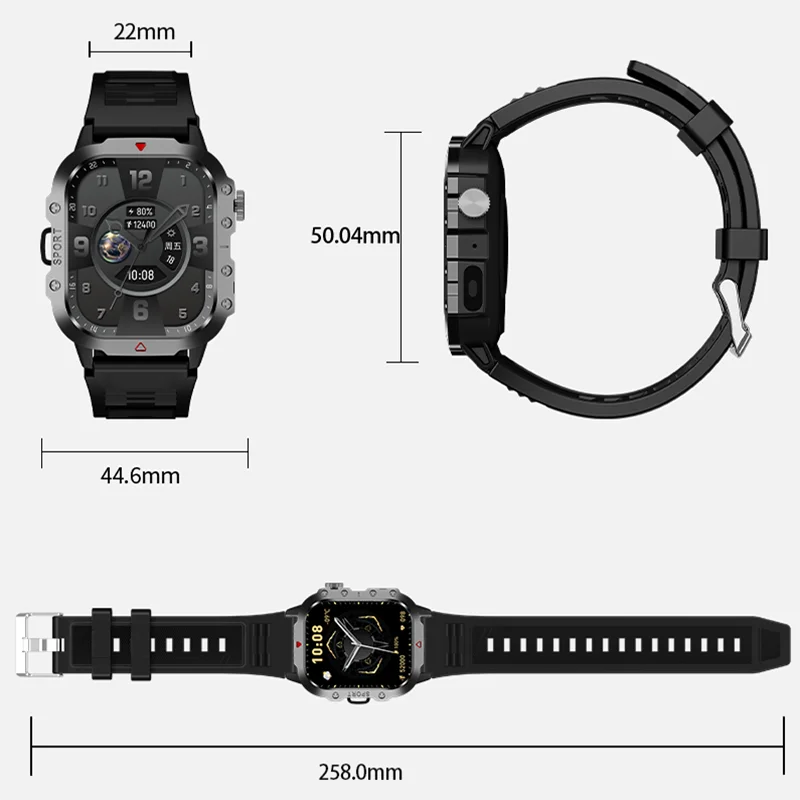 Reloj inteligente con llamada Bluetooth, electrónica, reloj inteligente militar, reloj de Fitness Digital, relojes de regalo para hombre y mujer, iOS, Android 2025, nuevo