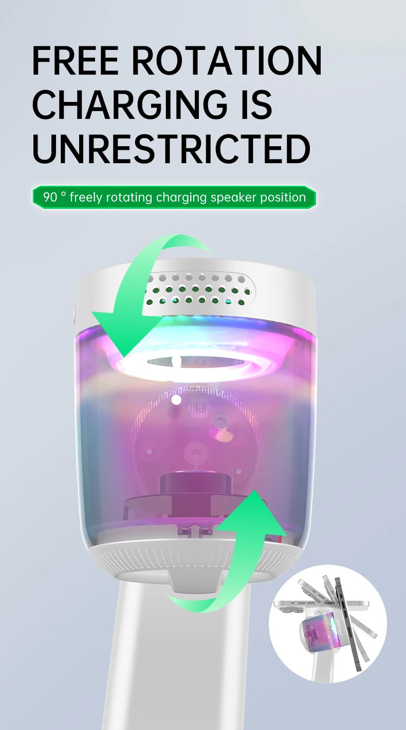 Cargador Inalámbrico Qi2 25W con Altavoz Bluetooth