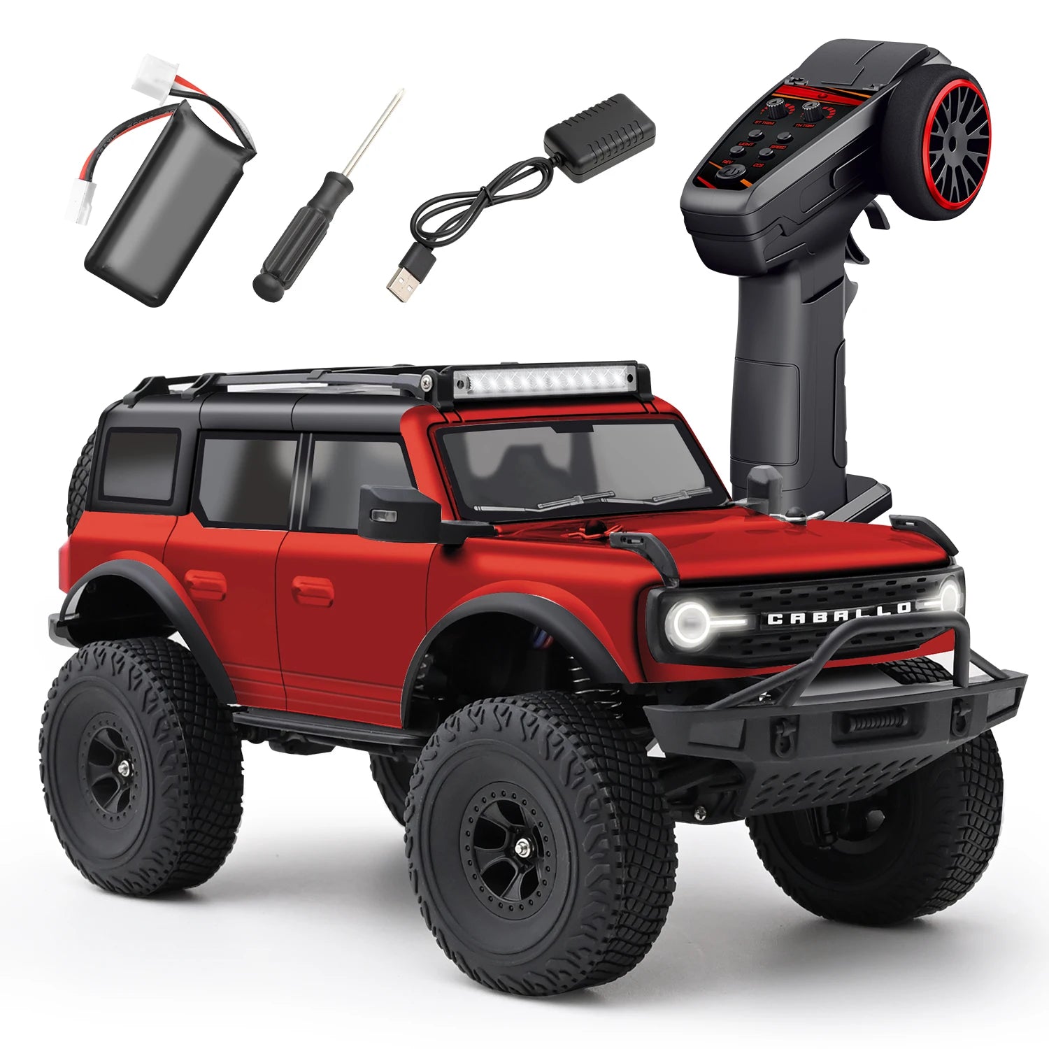 WLtoys 184023 1:18 Vehículo Todoterreno 4WD, Auto RC 2.4G RTR, Crawler Eléctrico a Control Remoto con Luces LED, Juguetes para Niños