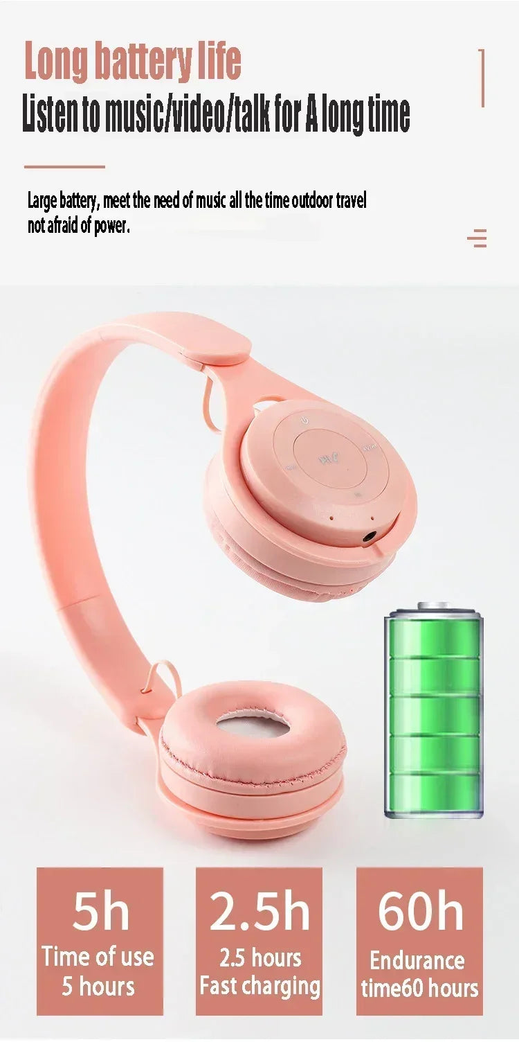 Macarone auriculares inalámbricos Bluetooth con micrófono aislamiento acústico auriculares para juegos auriculares de graves Hifi Blutooth5.3 Hedset