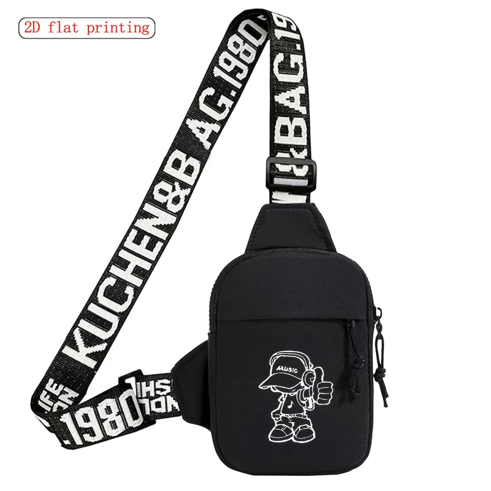 Bolso de Pecho para Hombre con Estampado Music Boy