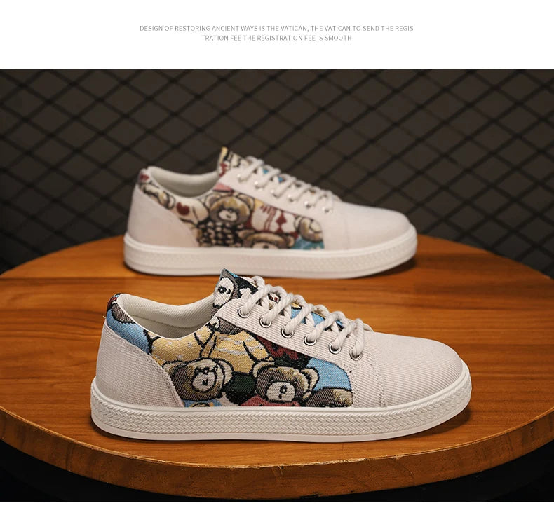 Zapatos informales de tela para hombre, zapatos para caminar al aire libre, ligeros y transpirables, para primavera y verano, zapatos planos cómodos y a la moda para jóvenes