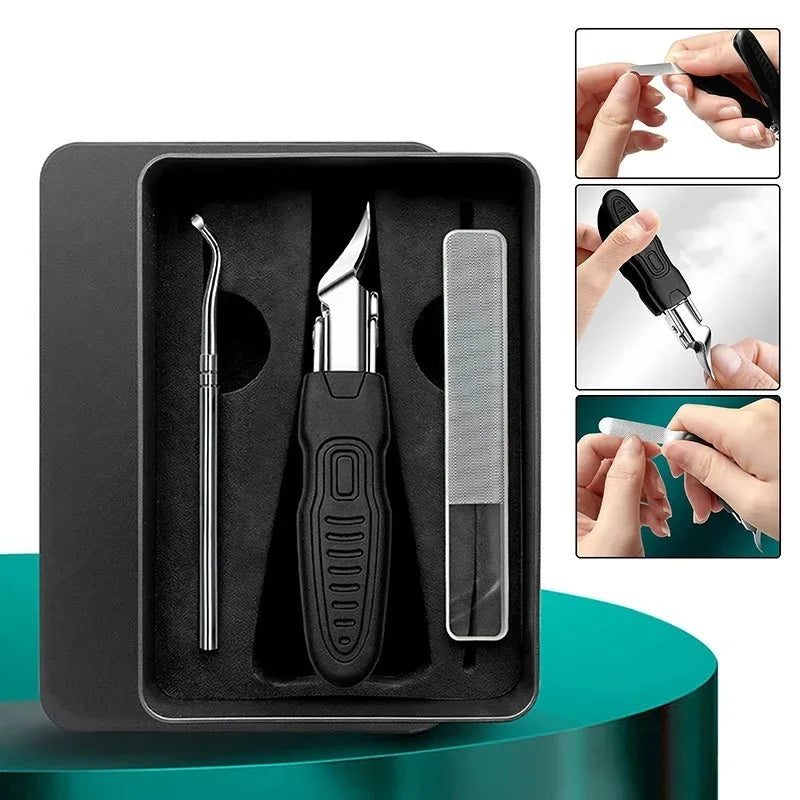 25 °   Set de Cortaúñas con Borde Inclinado Anti-Salpicaduras, Cortador de Cutículas para Uñas Encarnadas, Alicates Diagonales, Herramienta de Manicura para el Hogar