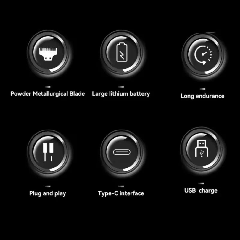 Cortadora de Pelo Kemei KM-1763, 9000 RPM Recargable