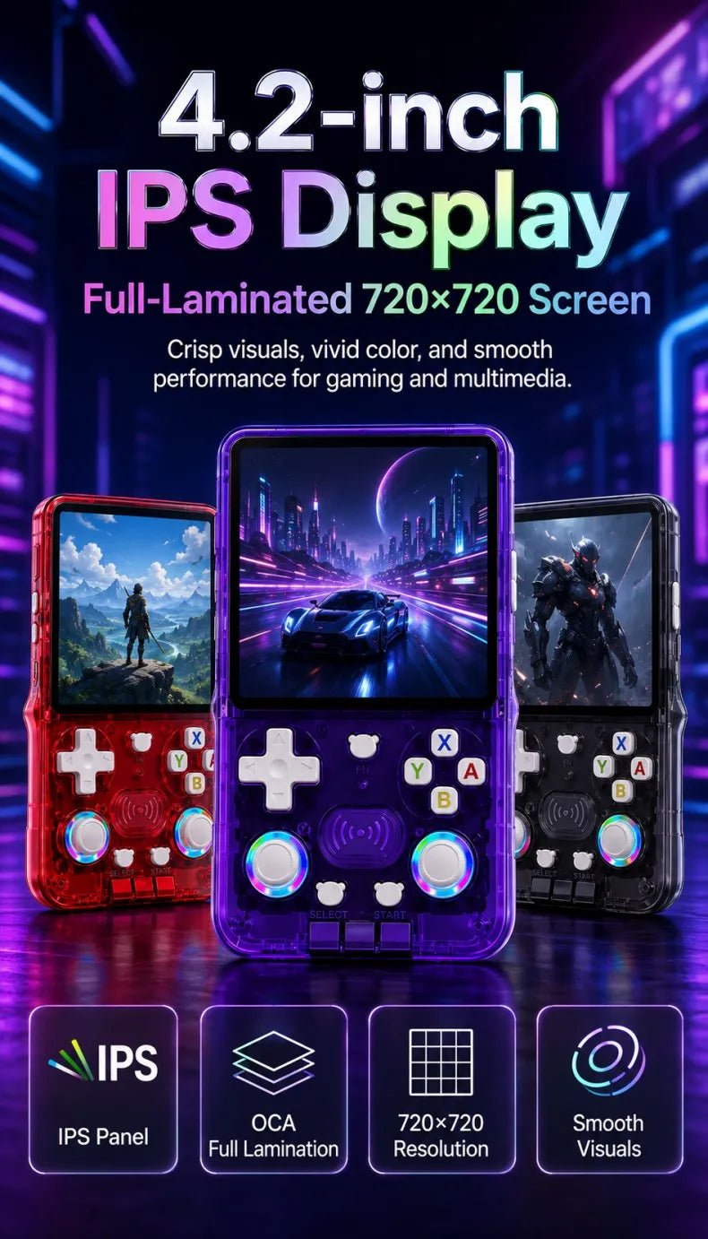 Consola de Juegos Retro X36 Ultra, Pantalla IPS HD de 4.2 Pulgadas, Sistema Dual Android 10, WiFi, Multijugador, Más de 20000 Juegos, Regalos
