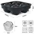 LMETJMA Bandeja para cubitos de hielo Bandejas para cubitos de hielo de rosas de fácil liberación con embudo Máquina para hacer bolas de hielo de rosas de silicona para cócteles Whisky JT51