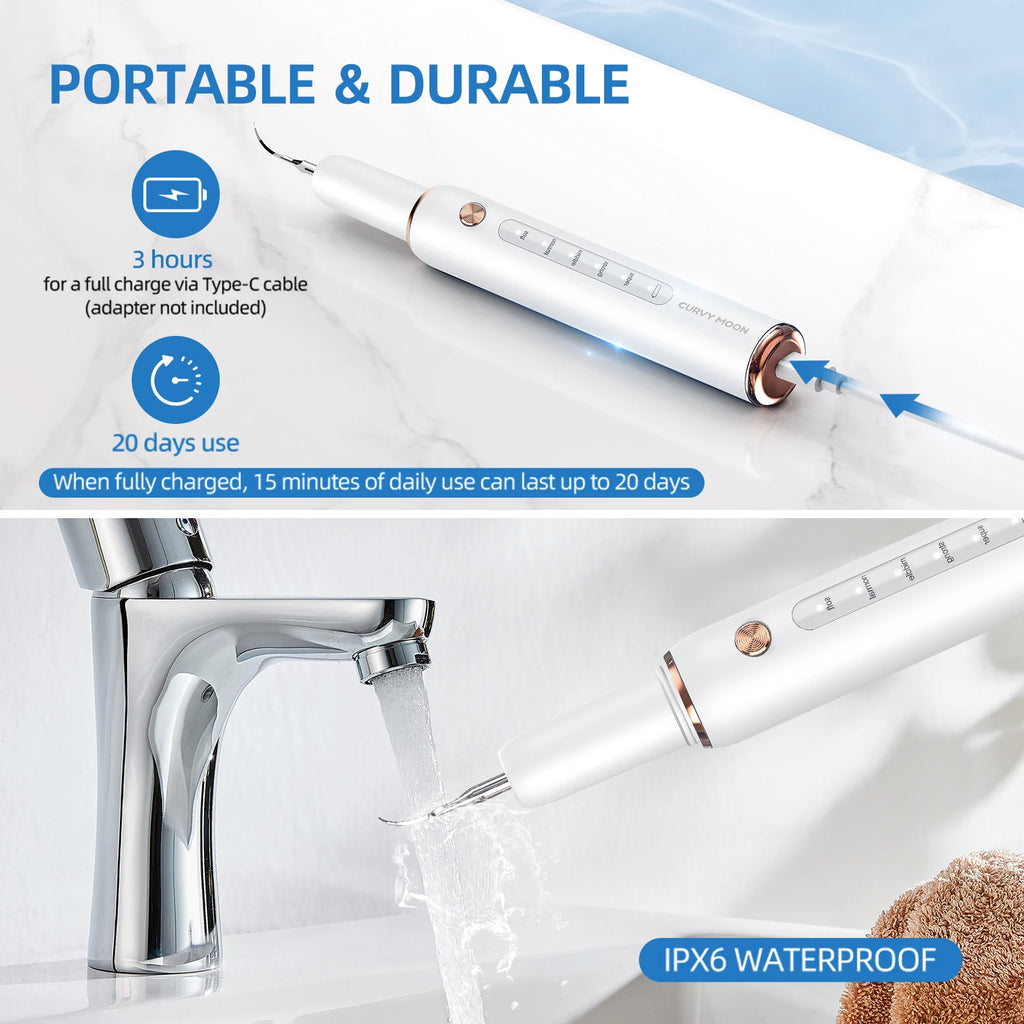 Escalador Dental ultrasónico para dientes, eliminador de cálculo Dental para manchas de sarro, limpiador de placa Dental sónico eléctrico, eliminación de piedra Dental