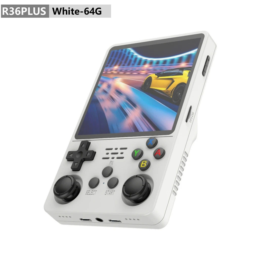 Consola de Juegos Retro R36S Plus, Pantalla IPS 4.0 Pulgadas, 64G o 128G