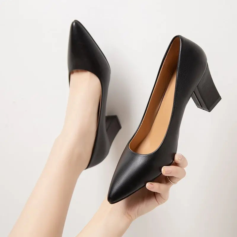 Zapatos de Tacón Fino Puntiagudo Charol para Mujer