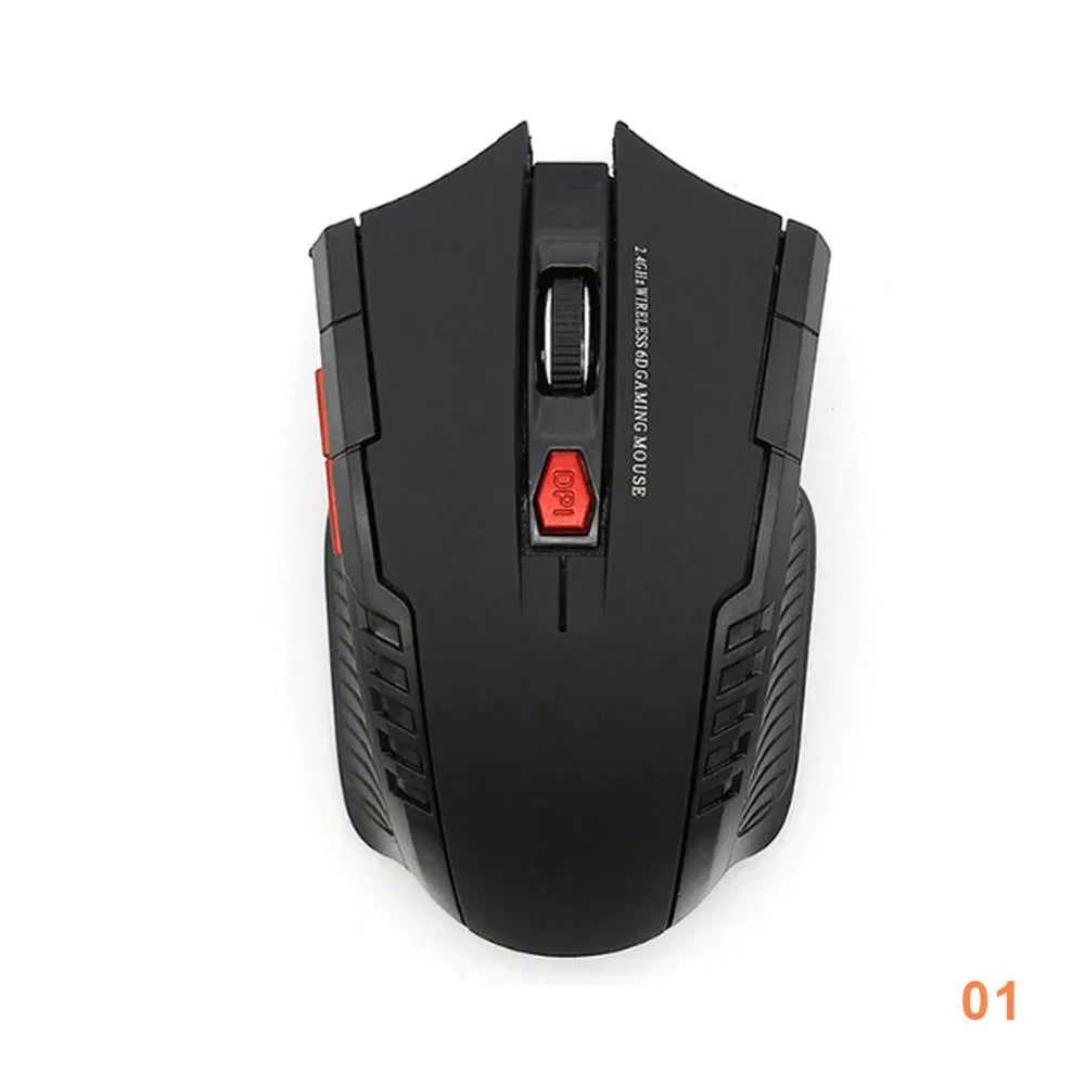 Ratón Inalámbrico 113, Ratón Óptico Inalámbrico de 2.4GHz con Receptor USB, Ratón Inalámbrico Portátil de 6 Botones para Computadoras Portátiles
