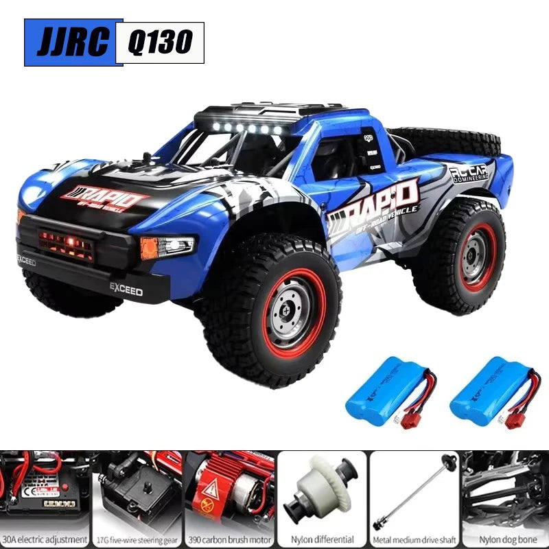 JJRC Q130 1:16 70 KM/H 4WD RC coche con Motor sin escobillas ligero coches de Control remoto camión monstruo de deriva de alta velocidad juguetes para niños y adultos