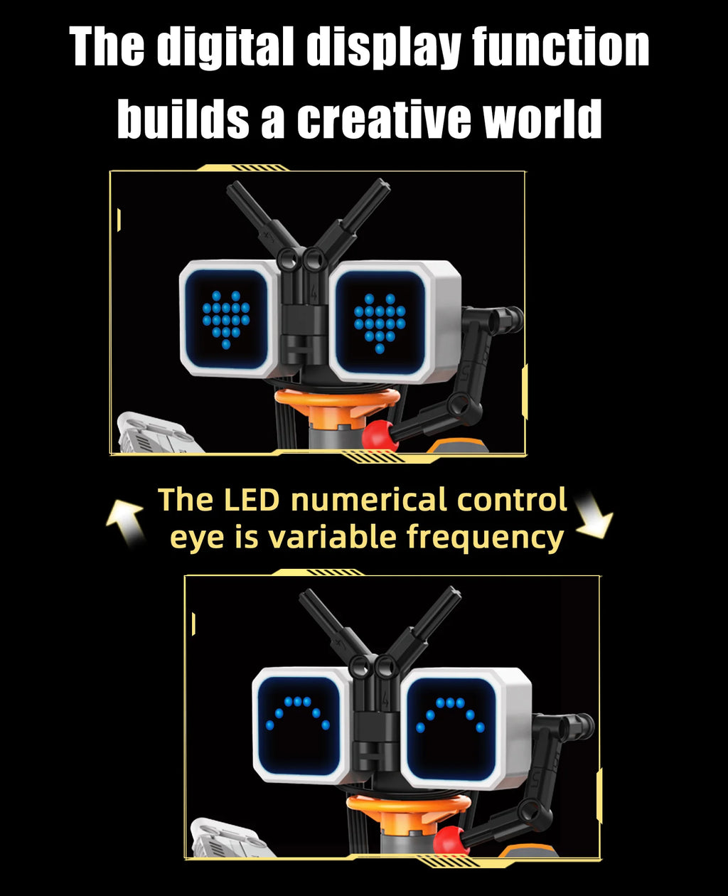 Montaje de modelo de robot transformable 5 en 1 con pantalla Digital, juguete de bloques de construcción de robot de control remoto, juguete para regalo para niños