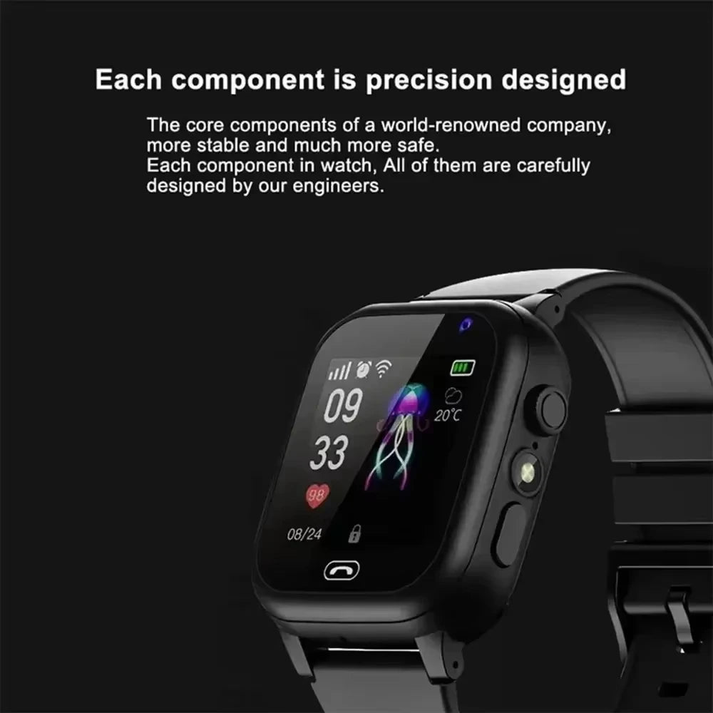 Reloj Inteligente Lenovo 2026 para Niños, 5G, GPS, Llamadas SOS, Videollamadas, Tarjeta SIM, Cámara HD, Resistente al Agua, Compatible con Auriculares