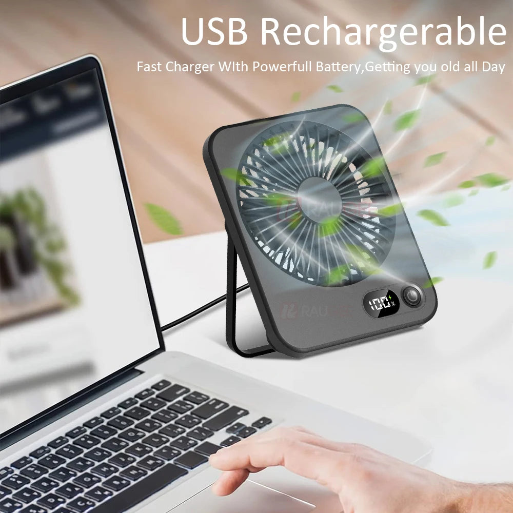 Mini Ventilador Portátil Plegable USB para Acampar