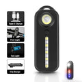 Linterna LED con recarga USB, luz de trabajo, llavero, linterna para policía, luces con Clip para hombro, luz intermitente de advertencia, lámpara para exteriores