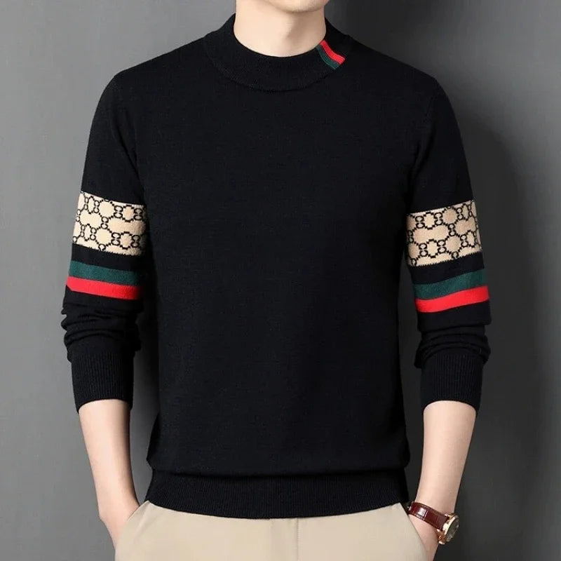 Suéter Jacquard de Cuello Redondo para Hombre