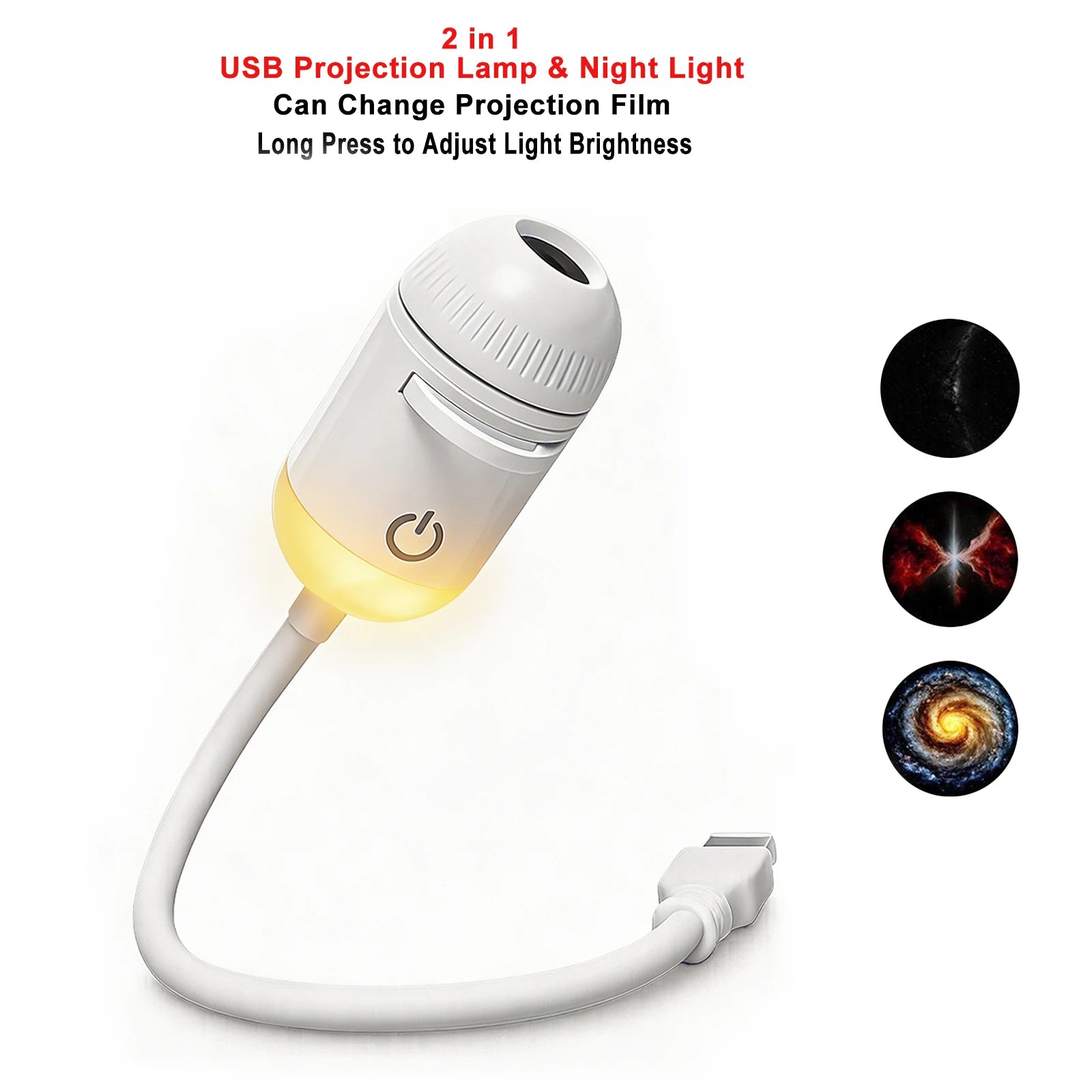 Proyector LED Galaxia Saturno USB Decoración Interior