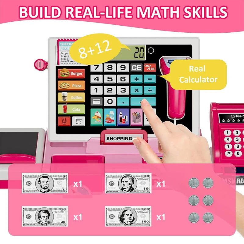 Juego Caja Registradora con Calculadora Real para Niños