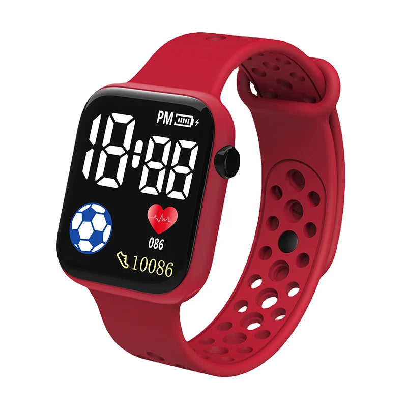 Reloj deportivo Digital LED para niños, pulsera electrónica resistente al agua, Spaceman, correa de silicona, relojes deportivos digitales