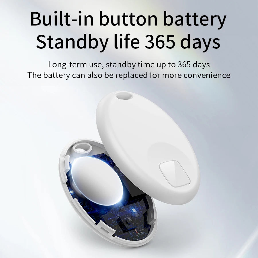 Mini Rastreador GPS Inteligente con Bluetooth, Dispositivo Antipérdida para Mascotas, Compatible con la Aplicación Find My de iOS, Localizador de Llaves, Maletas, Niños, Perros y Gatos