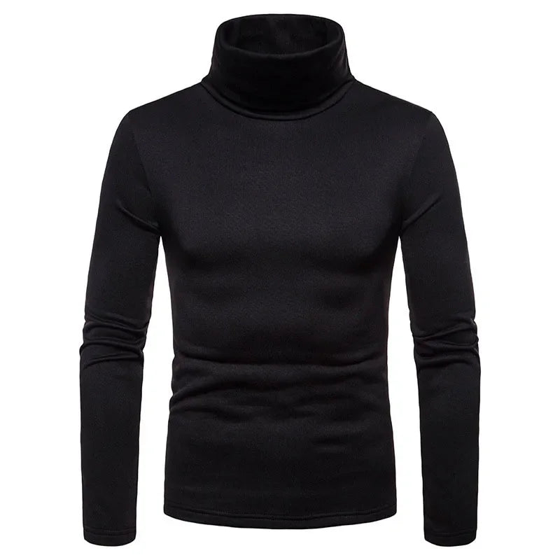 Suéteres de Cuello Alto para Hombre Otoño Invierno, Suéteres Casuales Térmicos de Manga Larga, Ajustados, Elásticos, Básicos, Sudaderas, Jumper, Camisetas