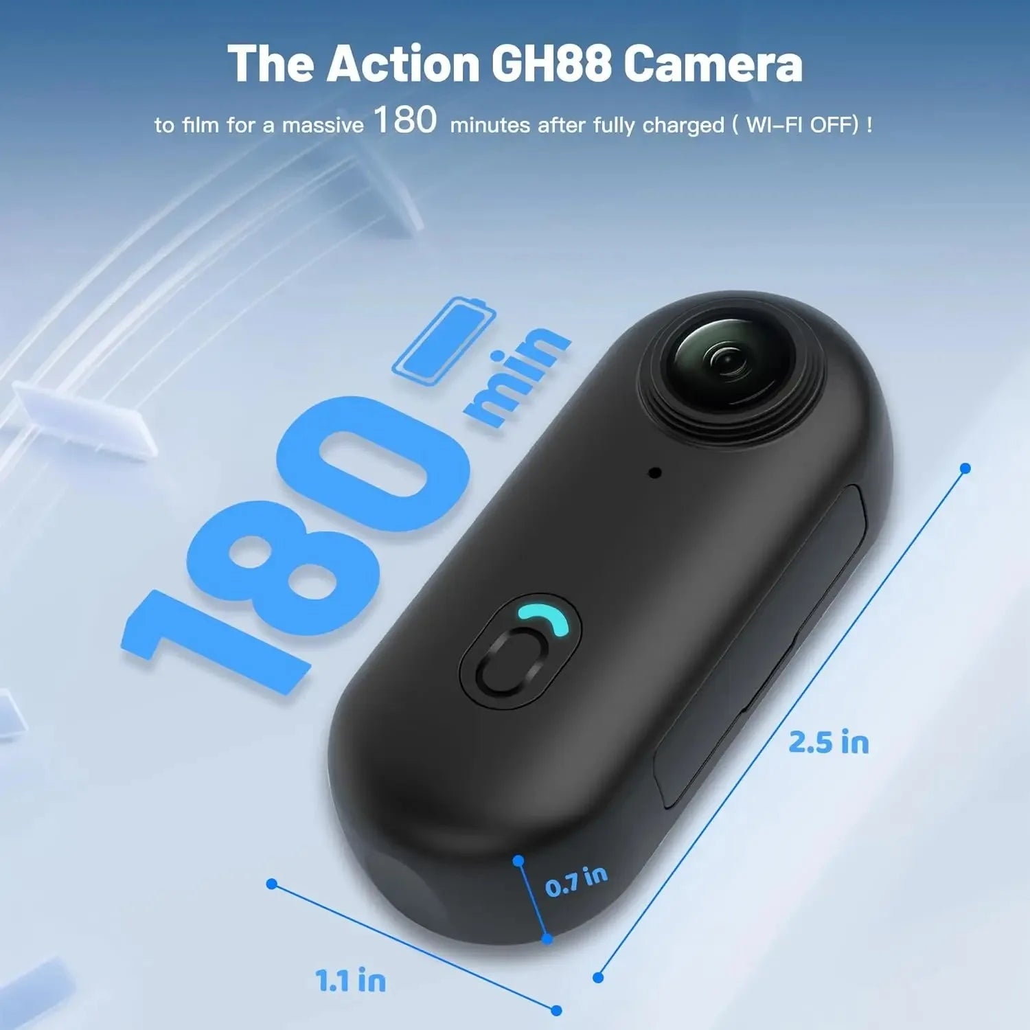 Cámara corporal POV FHD 1080P con clip magnético y grabación continua