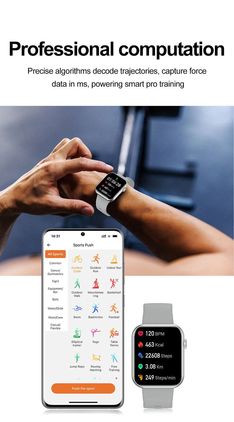 Reloj Inteligente con IA de Voz, IP68 y Llamadas Bluetooth