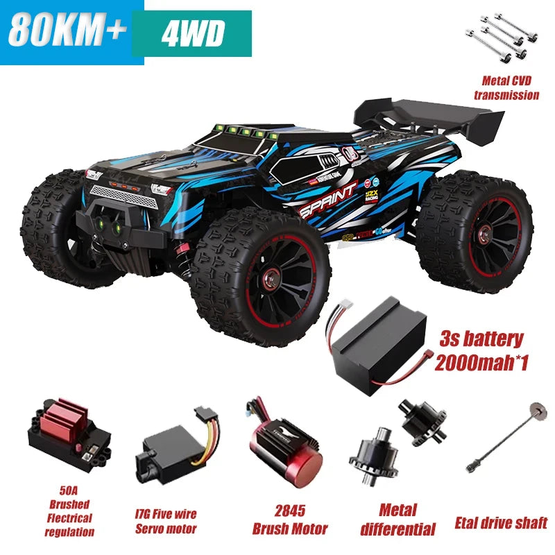 Coche teledirigido 1/14 4WD 2,4G, coche de Control remoto 550, cepillo de carbono, Motor fuerte de deriva, todoterreno, coche de carreras en el desierto, camión remoto, juguetes