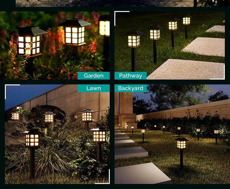 Luces LED solares para caminos, pasarela impermeable para exteriores, decoración de jardín, farola para paisaje, Patio, entrada, 2/4/6/8 Uds.