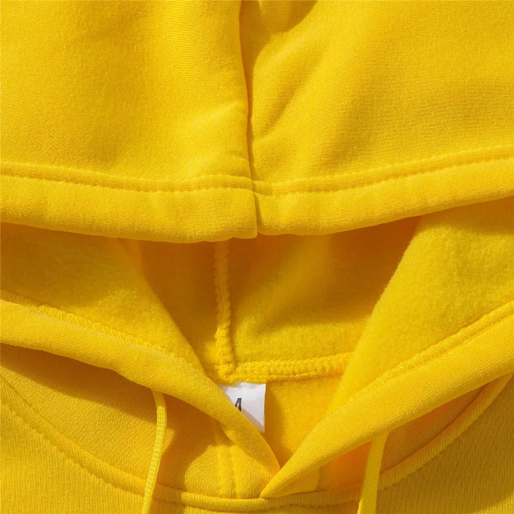 Sudadera con Capucha Casual para Hombre y Mujer, Color Sólido