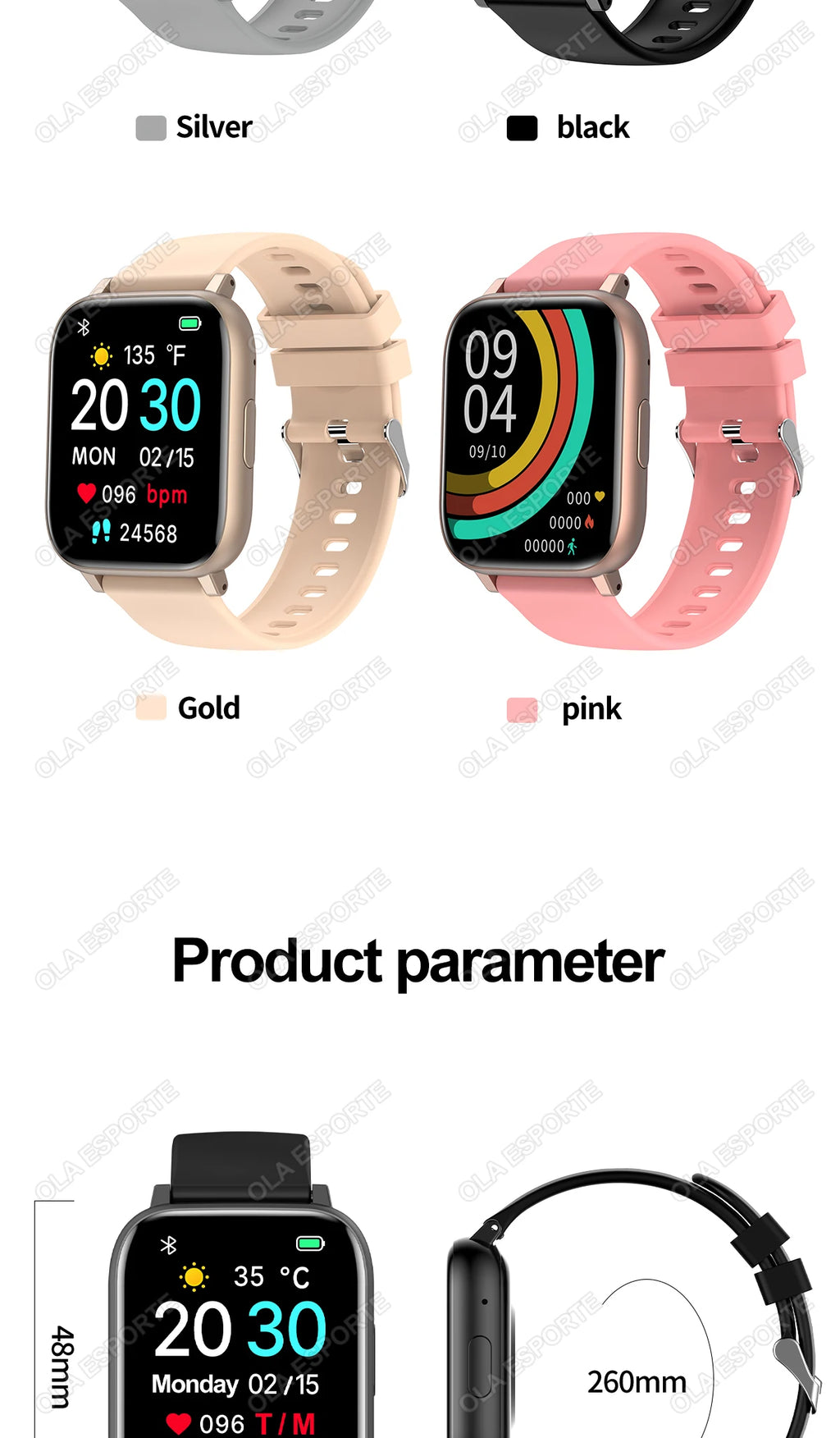 2025 reloj inteligente hombres mujeres GPS HD pantalla táctil Monitor de presión arterial relojes deportivos Bluetooth llamada Fitness reloj inteligente Digital