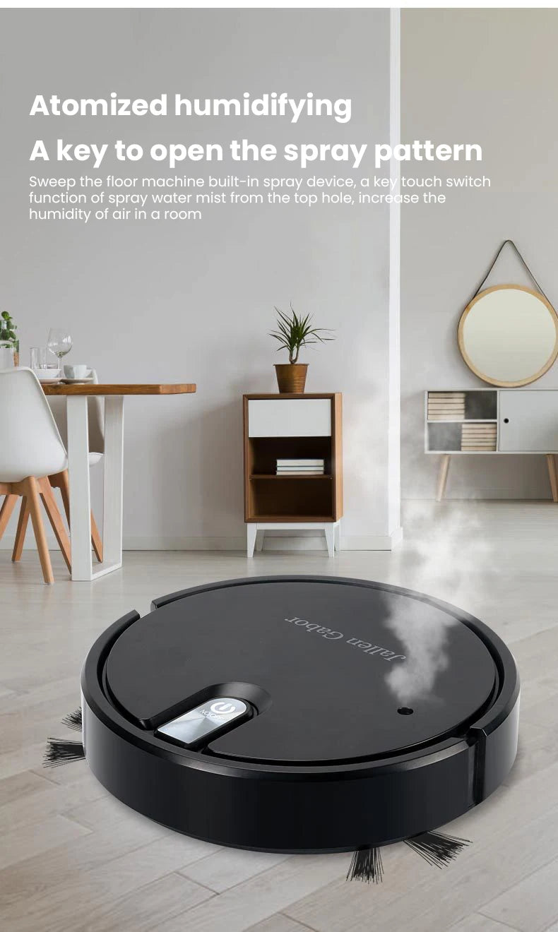 Robot Aspirador Inteligente Inalámbrico 5 en 1, Fregado, Humidificador, Súper Silencioso