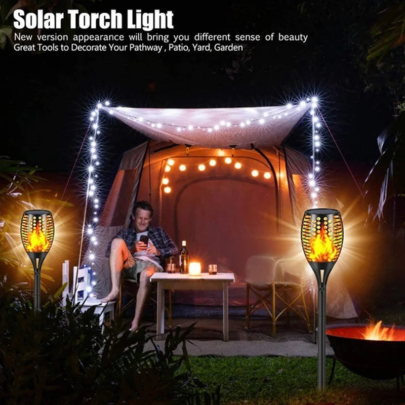 Luces de Antorcha Solar de Llama para Patio