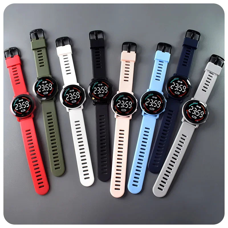Reloj deportivo Digital LED para niños, pulsera electrónica resistente al agua, Spaceman, correa de silicona, relojes deportivos digitales